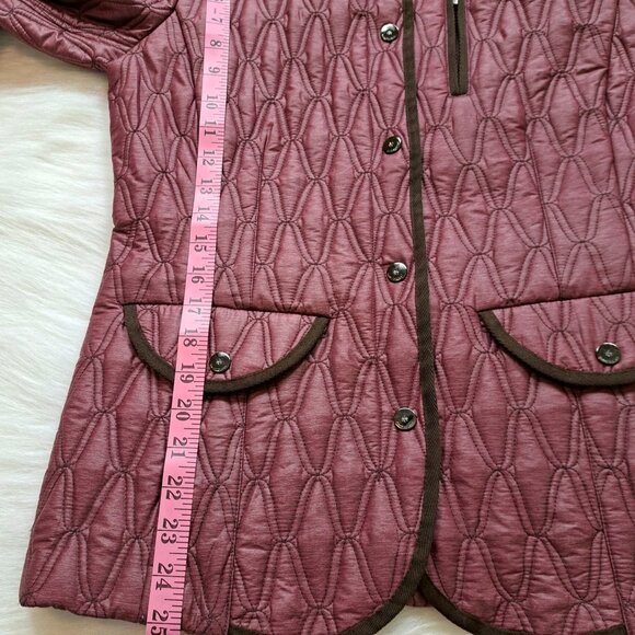 Rainforest Burgundy Cozy Quilted Jacket Size Medium - Picture 11 of 11